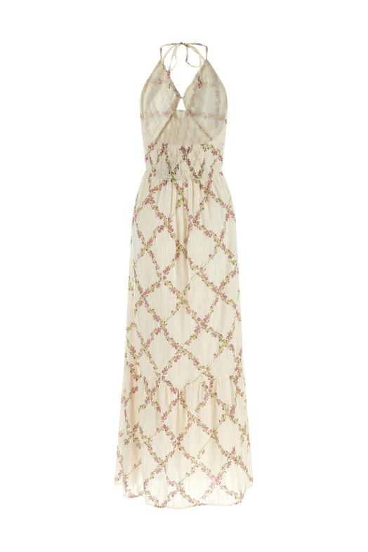 Floral printed dress White