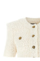 Cardigan tweed plumetis White