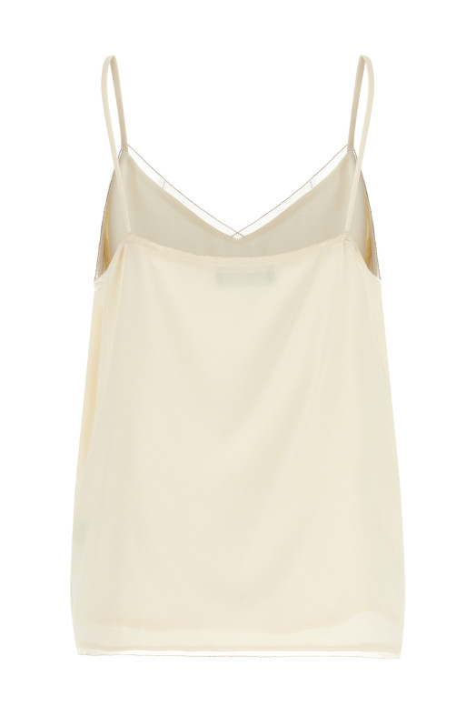 'Filo Diamante' top Beige