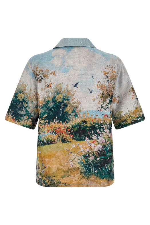 'Chateau Fountain Camp' shirt Multicolor