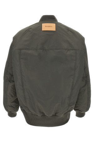 'Curved Hem' bomber jacket Gray