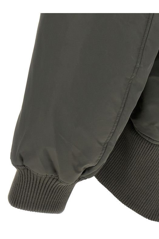 'Curved Hem' bomber jacket Gray