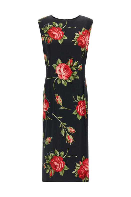 'Bouquet Rose' dress Black