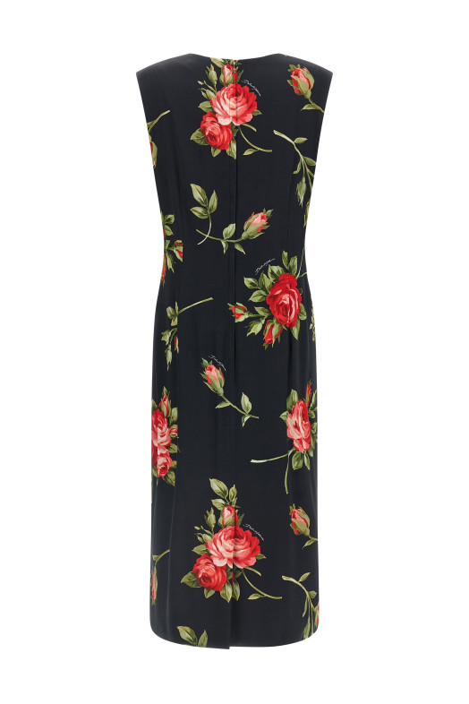 'Bouquet Rose' dress Black