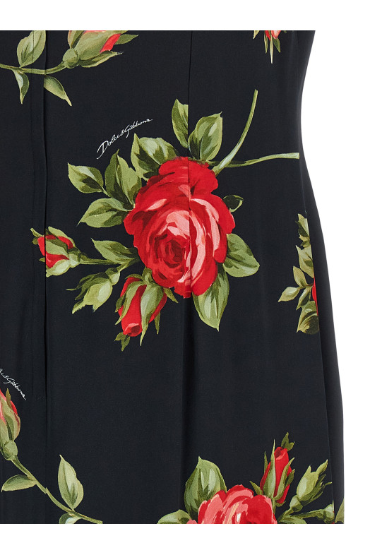 'Bouquet Rose' dress Black