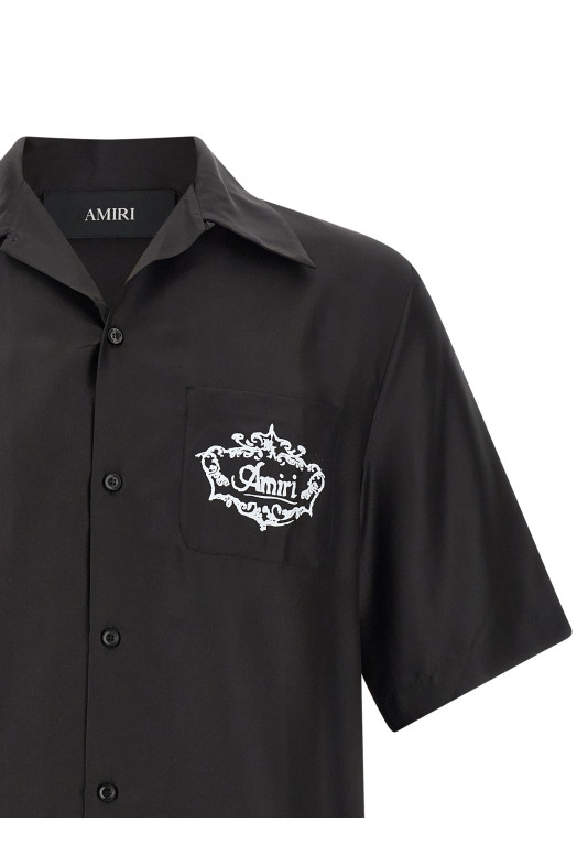 'Chateau Crest Camp' shirt Black