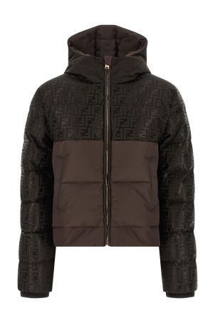 FF nylon down jacket Brown