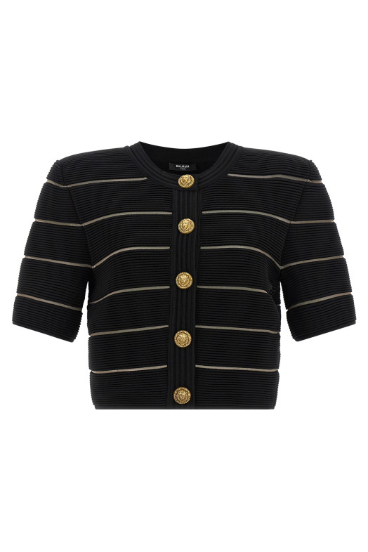 Cropped cardigan Black