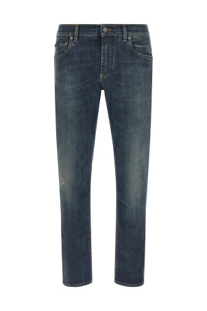 Used effect jeans Blue
