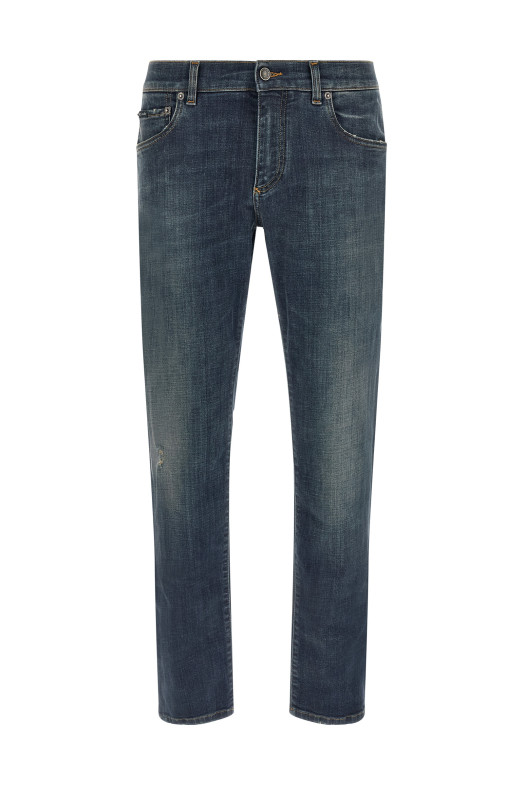 Used effect jeans Blue
