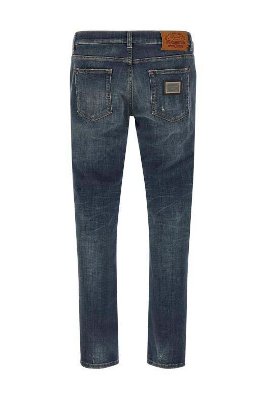 Used effect jeans Blue