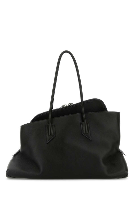 Black leather medium La Passeggiata shoulder bag White THE ATTICO (250WAH00054LBT019AA)