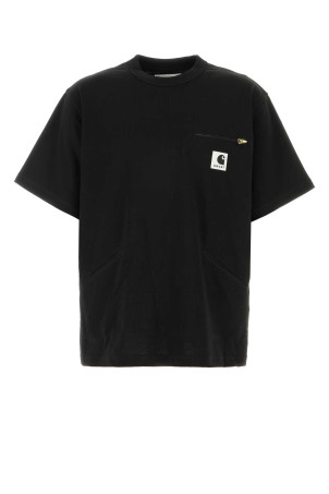 Black cotton oversize Sacai x Carhartt WIP t-shirt SACAI BY CARHARTT (2601092S)