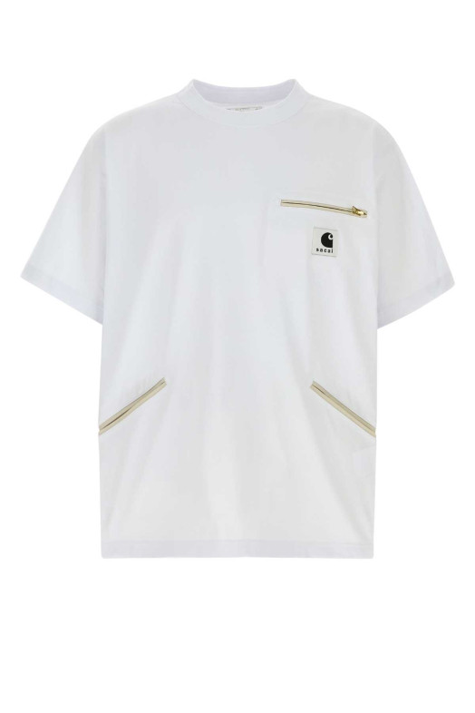 White cotton oversize Sacai x Carhartt WIP t-shirt Multicolor SACAI BY CARHARTT (2601092S)