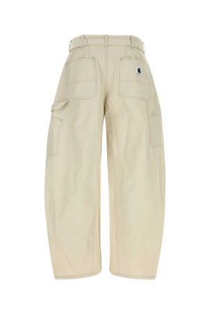 Ivory cotton Sacai x Carhartt WIP pant Black SACAI BY CARHARTT (2603992M)