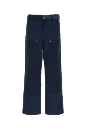 Navy blue twill Sacai x Carhartt WIP pant Black SACAI BY CARHARTT (2603993M)