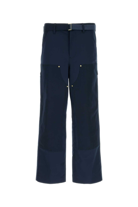 Navy blue twill Sacai x Carhartt WIP pant Black SACAI BY CARHARTT (2603993M)