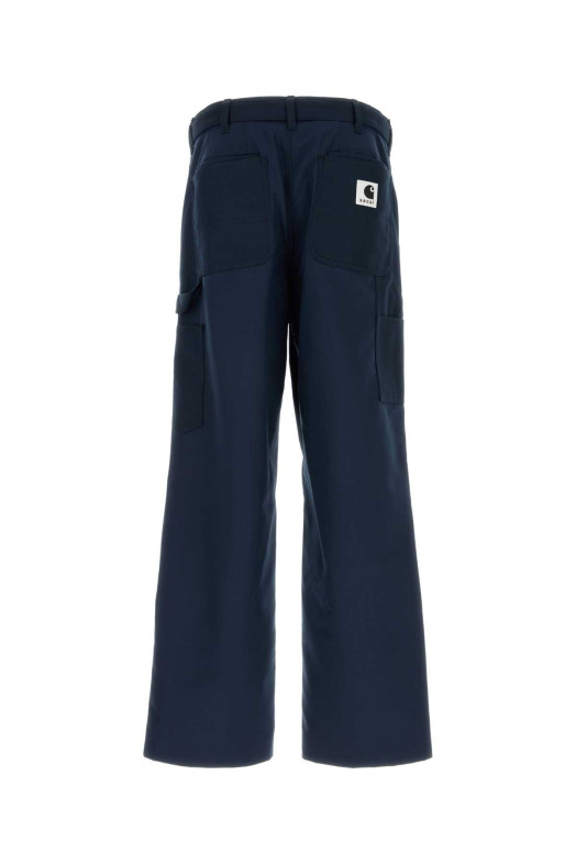 Navy blue twill Sacai x Carhartt WIP pant Black SACAI BY CARHARTT (2603993M)