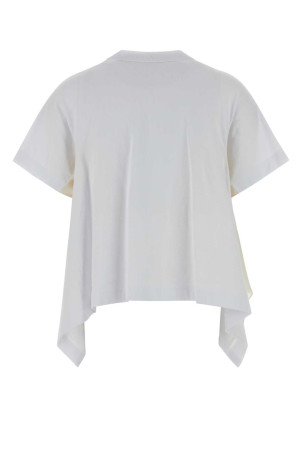 White cotton t-shirt Multicolor SACAI (2608404)