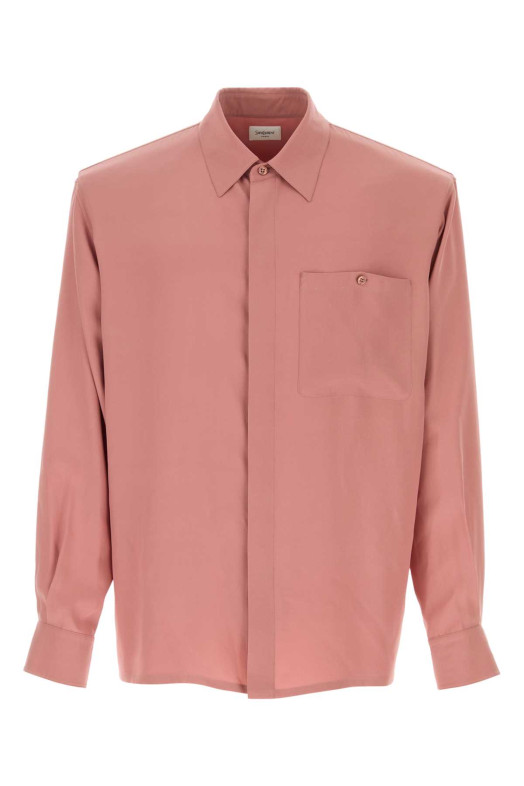 Pink silk shirt SAINT LAURENT (854252Y070N)