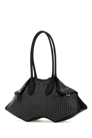 Black leather Manta shoulder bag Black ALEXANDER MCQUEEN (8559971VDXC)