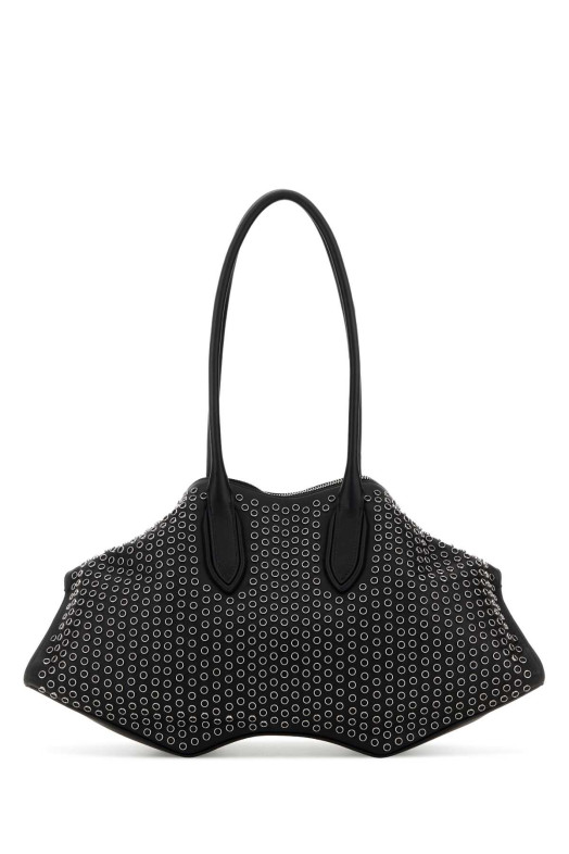 Black leather Manta shoulder bag Black ALEXANDER MCQUEEN (8559971VDXC)