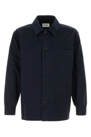 Dark blue cotton shirt SAINT LAURENT (861004Y04VD)