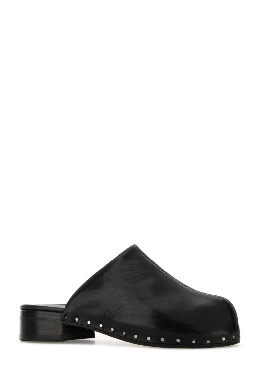 Black leather Naoto mules OUR LEGACY (A2257NCB)