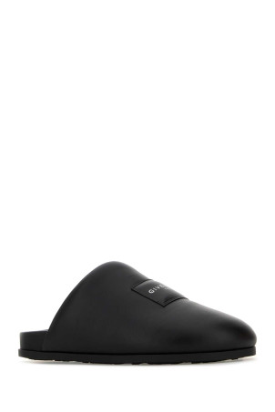 Black leather slippers GIVENCHY (BH302NH1XM)