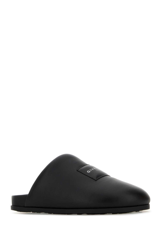 Black leather slippers GIVENCHY (BH302NH1XM)