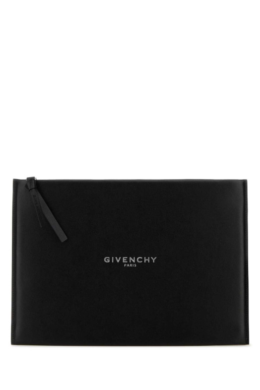 Black leather large Antigona Stamped clutch GIVENCHY (BK60FXK21L)