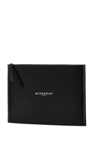 Black leather large Antigona Stamped clutch GIVENCHY (BK60FXK21L)