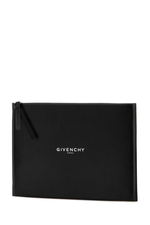 Black leather large Antigona Stamped clutch GIVENCHY (BK60FXK21L)