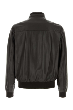 Dark brown leather Carasco jacket MOORER (CARASCOP14)