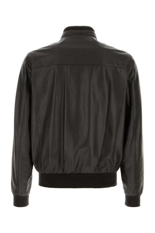 Dark brown leather Carasco jacket MOORER (CARASCOP14)