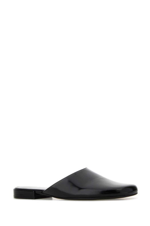 Black leather Penelope slippers Black THE ROW (F1677L604)