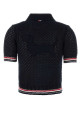 Midnight blue crochet cardigan Black THOM BROWNE (FKC694AY3062)