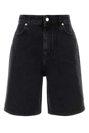 Black denim Isu bermuda shorts LOULOU DE SAISON (ISULDS)