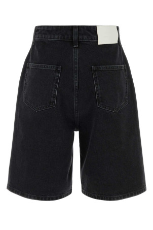 Black denim Isu bermuda shorts LOULOU DE SAISON (ISULDS)