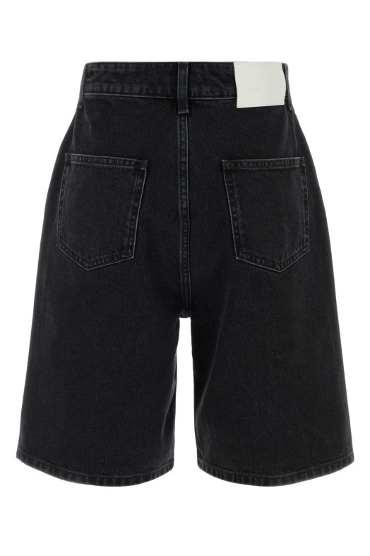Black denim Isu bermuda shorts LOULOU DE SAISON (ISULDS)