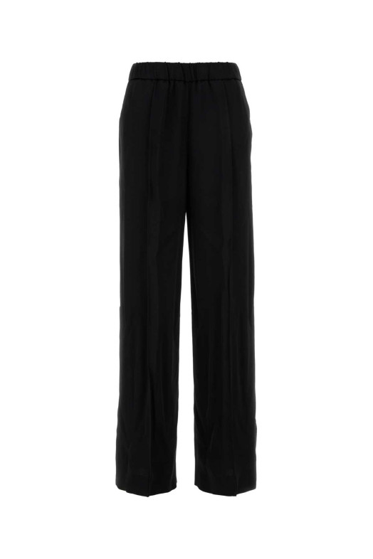 Black satin wide-leg pant JIL SANDER (J02KA0180J76018)