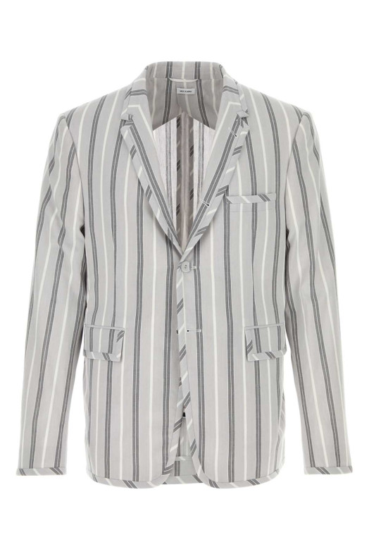 Embroidered cotton blazer THOM BROWNE (MJC001GF1157)