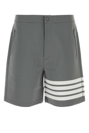 Grey stretch jersey bermuda shorts THOM BROWNE (MJQ237AJ0242)