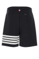 Navy blue stretch jersey bermuda shorts Black THOM BROWNE (MJQ237AJ0242)