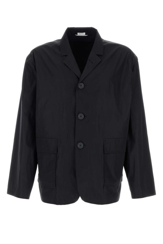 Navy blue tech fabric blazer Black THOM BROWNE (MJU581PF0967)