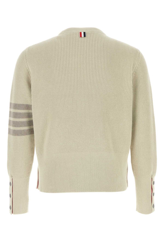 Sand cotton sweater THOM BROWNE (MKA580AY3065)