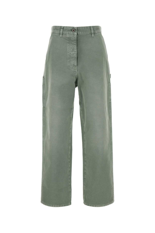 Sage green gabardine pant MIU MIU (MP1723SAM11350)