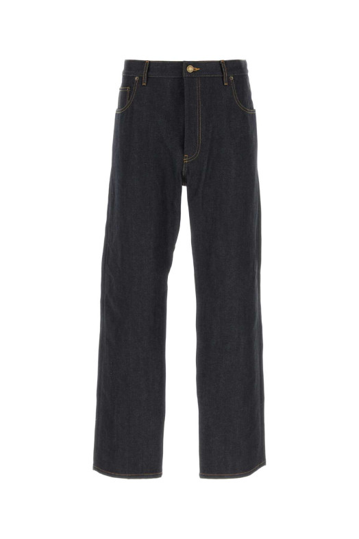 Dark blue denim jeans Black THOM BROWNE (MTU345SF1101)