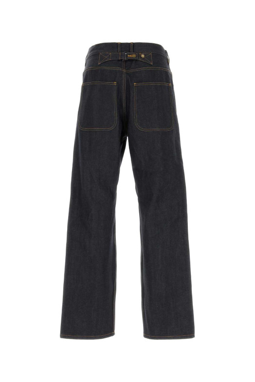 Dark blue denim jeans Black THOM BROWNE (MTU345SF1101)