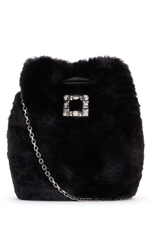 TRES VIVIER AUMONIERE FUR BLUE ROGER VIVIER (RBWANME5100MSR)